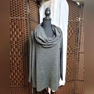 1. STATE Women's Gray Cowl-Neck Tunic Style Top Size Medium